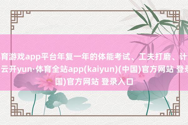 体育游戏app平台年复一年的体能考试、工夫打磨、计谋学习-云开yun·体育全站app(kaiyun)(中国)官方网站 登录入口