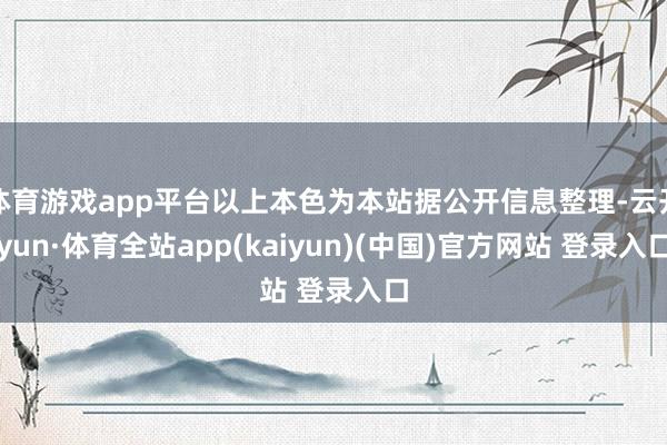 体育游戏app平台以上本色为本站据公开信息整理-云开yun·体育全站app(kaiyun)(中国)官方网站 登录入口