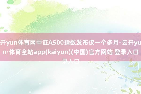 开yun体育网中证A500指数发布仅一个多月-云开yun·体育全站app(kaiyun)(中国)官方网站 登录入口