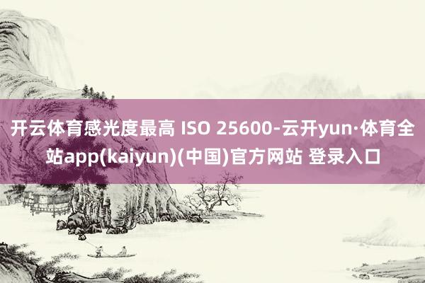 开云体育感光度最高 ISO 25600-云开yun·体育全站app(kaiyun)(中国)官方网站 登录入口