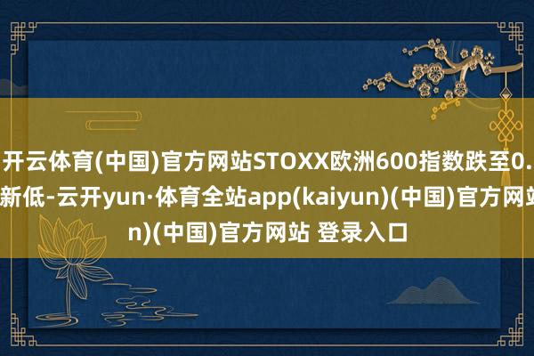 开云体育(中国)官方网站STOXX欧洲600指数跌至0.5% 为日内新低-云开yun·体育全站app(kaiyun)(中国)官方网站 登录入口